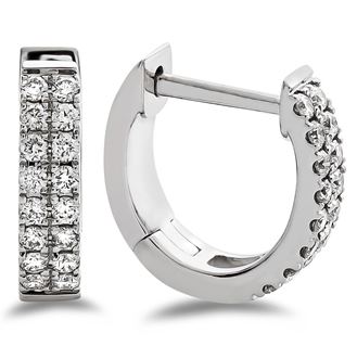 Diamond Huggie Hoops