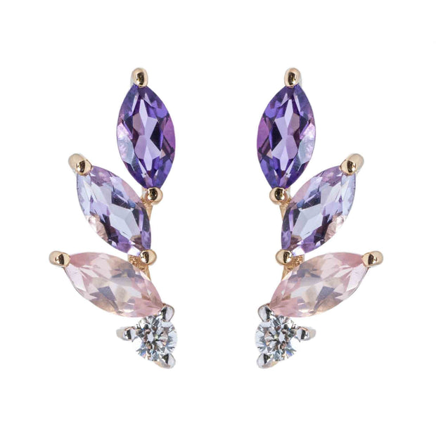 Flared Ombre Marquise Studs