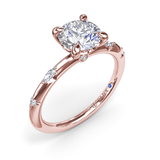 Captivating Raindrop Diamond Engagement Ring