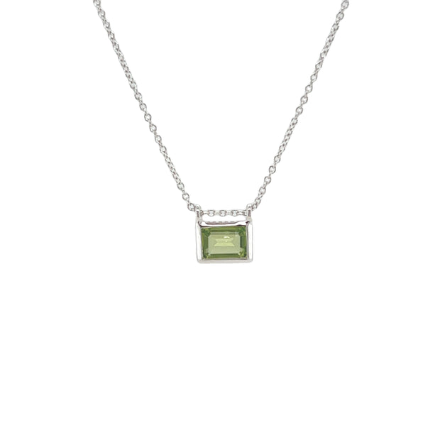 Peridot Bezel Necklace