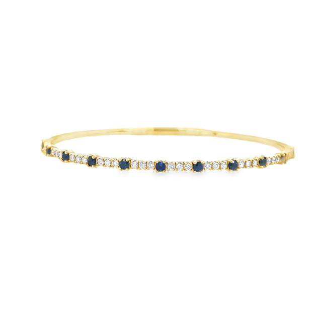 Sapphire & Diamond Flexible Bracelet