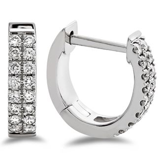 Diamond Huggie Hoops