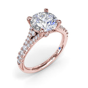 Diamond Split Shank Engagement Ring