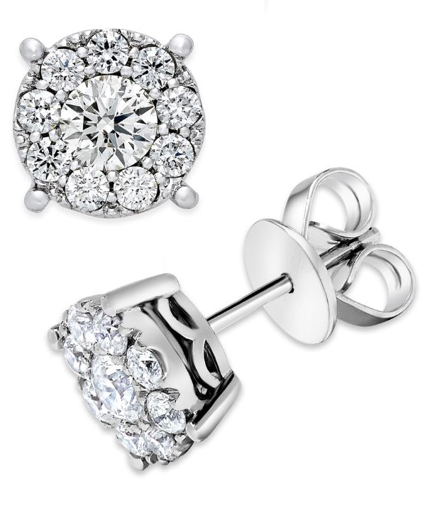 Diamond Cluster Earrings