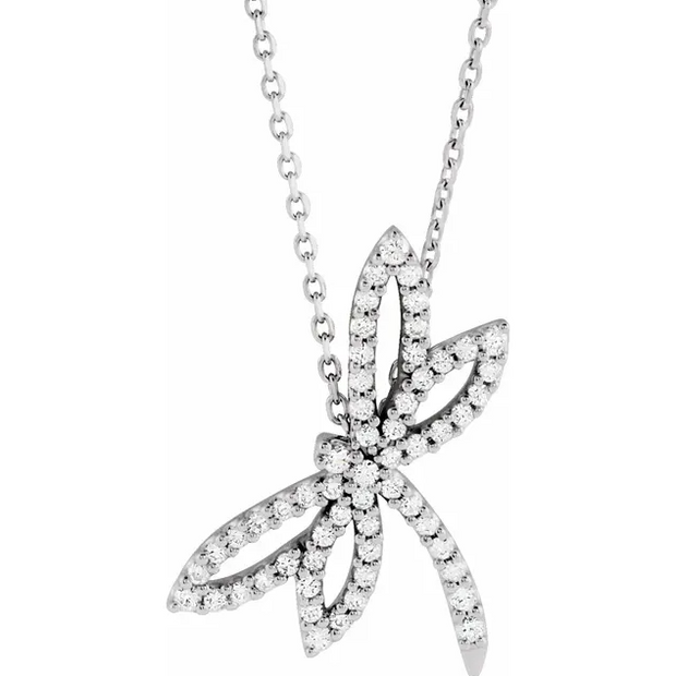 Diamond Dragonfly Necklace