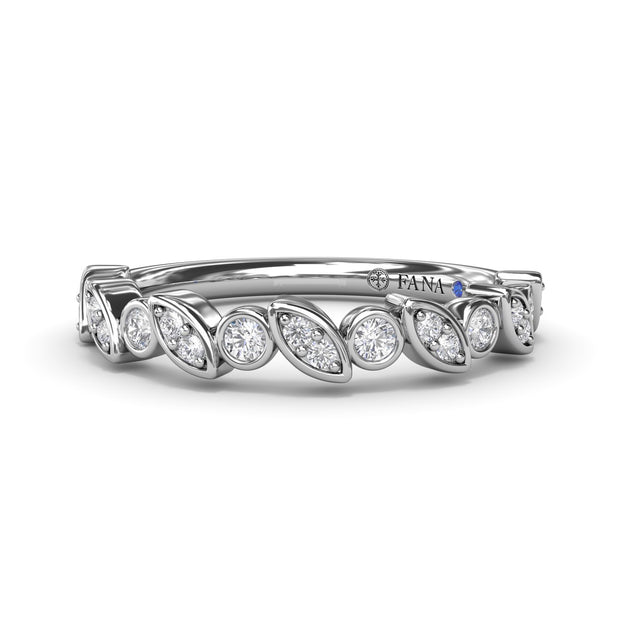 Multi-shaped Bezel Set Diamond Band