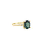 2.59ct Blue-Green Sapphire Ring