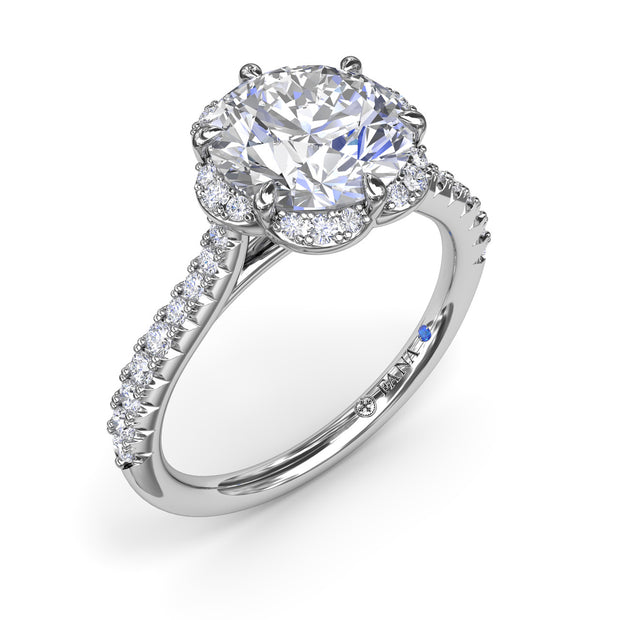 Blossoming Halo Diamond Engagement Ring