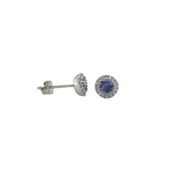 Tanzanite & Diamond Earrings