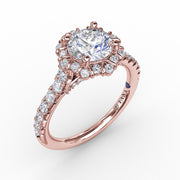 Halo Diamond Engagement Ring