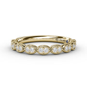 Scalloped Diamond Band with Milgrain