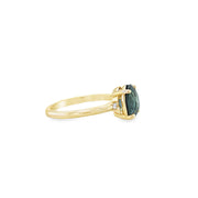 2.59ct Blue-Green Sapphire Ring