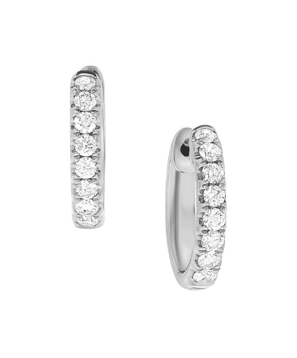 Diamond Huggie Hoops