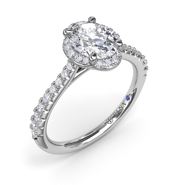 Blossoming Oval Diamond Engagement Ring