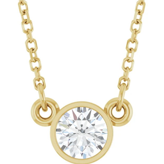 0.30ct Diamond Bezel Necklace