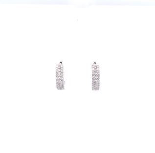 Pave Diamond Hoops