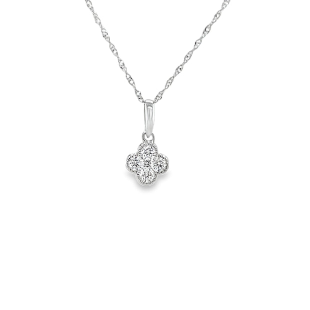 Diamond Clover Pendant