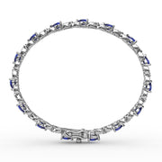 Sapphire and Diamond Pear Shape Bracelet