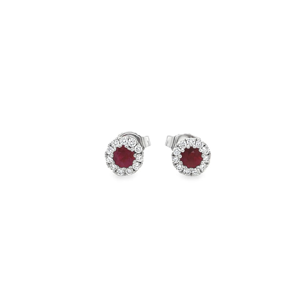 Ruby & Diamond Earrings