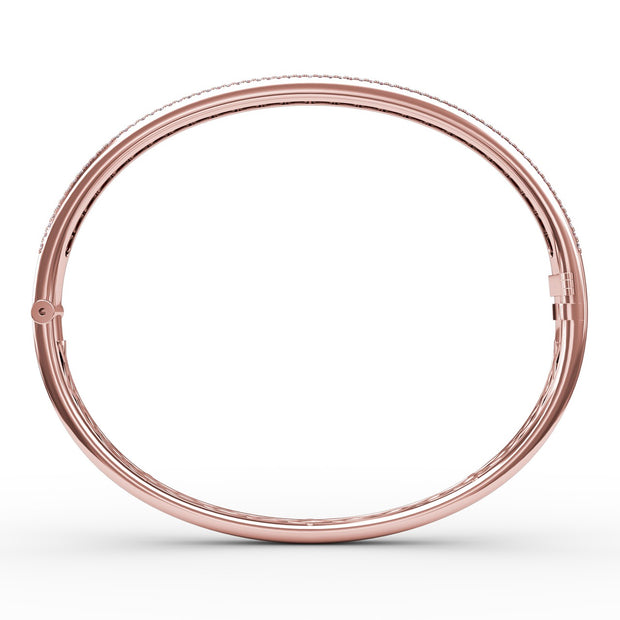 Ruby and Diamond Channel Set Bangle