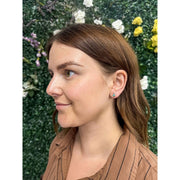 Bezel Mini Climber Earrings