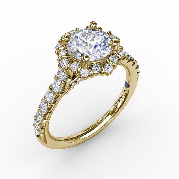 Halo Diamond Engagement Ring