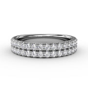 Double Row Prong Set Diamond Band