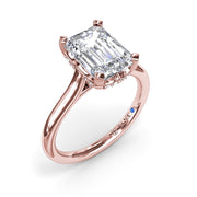 Timeless Hidden Halo Diamond Engagement Ring