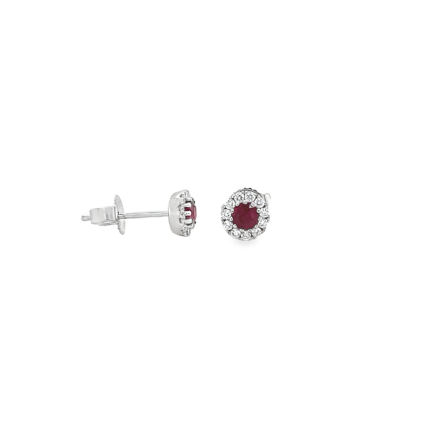 Ruby & Diamond Earrings