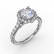 Halo Diamond Engagement Ring