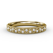 Patterned Diamond Band