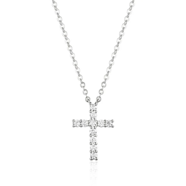 Delicate Diamond Cross Necklace