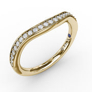 Bead and Channel Set Contour Diamond Band