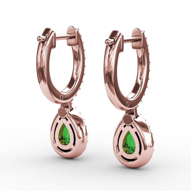 Petite Teardrop Hoop Earrings