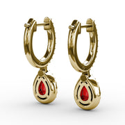 Petite Teardrop Hoop Earrings