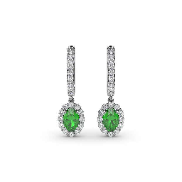 Dazzling Emerald and Diamond Drop Earrings