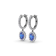 Dazzling Sapphire and Diamond Drop Earrings