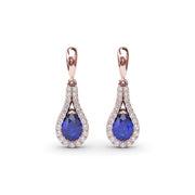 Glamourous Sapphire and Diamond Wrap Earrings