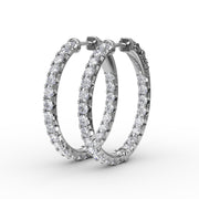 2.07ct Diamond Hoop Earrings