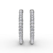 2.07ct Diamond Hoop Earrings