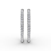 3.15ct Diamond Hoop Earrings