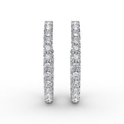 4.1ct Diamond Hoop Earrings