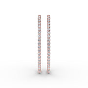 Beauty And The Bezel Set Diamond Hoop Earrings