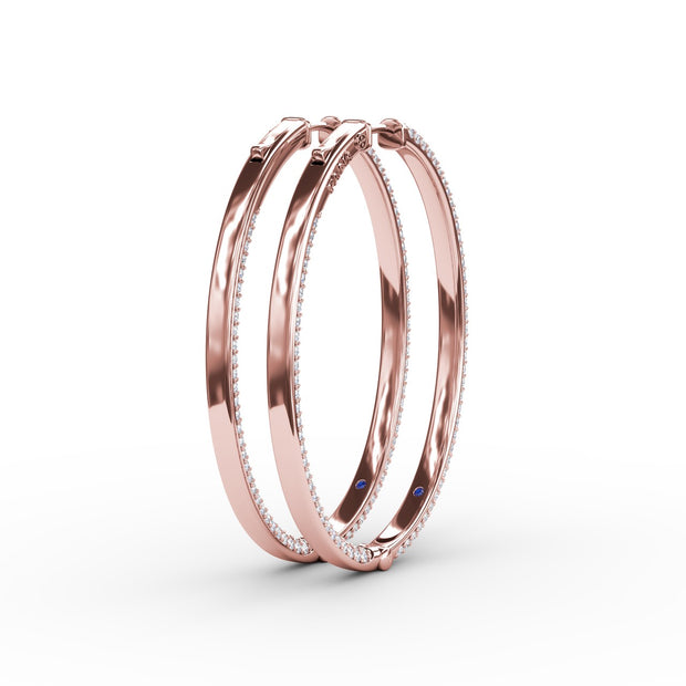 Pavé Diamond Hoop Earrings