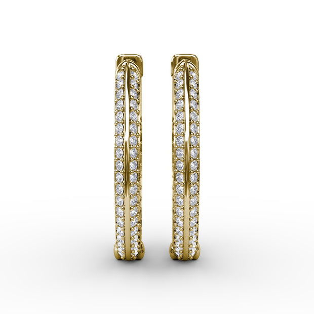Knife Setting Diamond Hoop