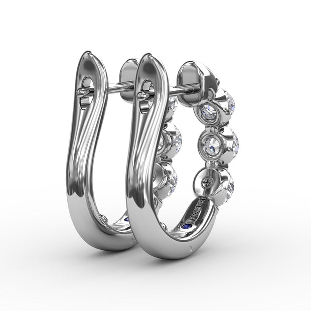 Empire Diamond Hoop Earrings