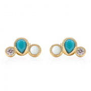 Bezel Mini Climber Earrings