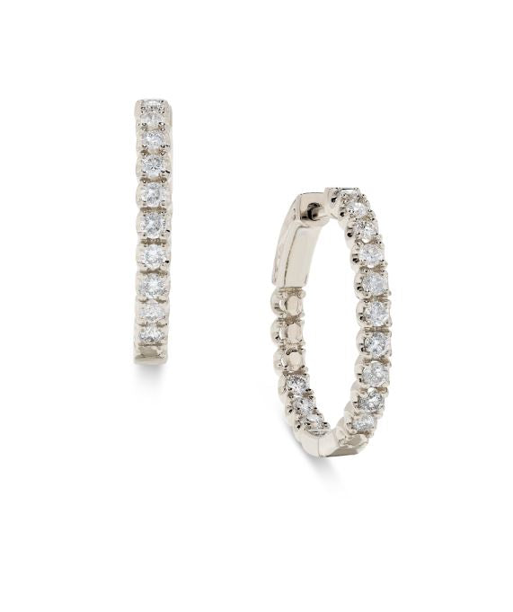 Diamond Hoop Earrings