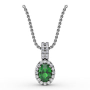 Sophisticated Emerald and Diamond Pendant