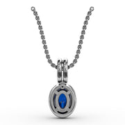 Sophisticated Sapphire and Diamond Pendant